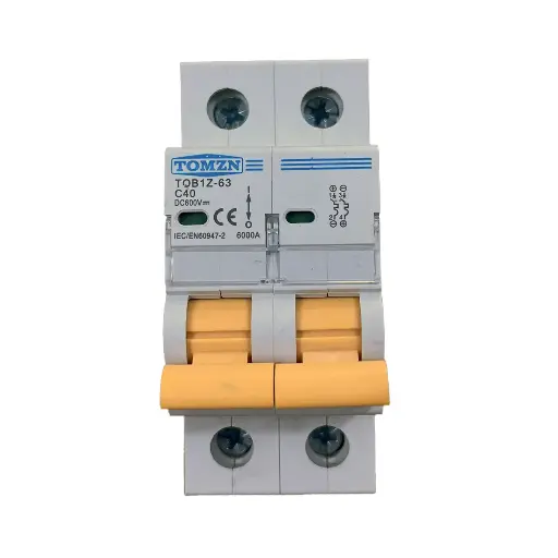 [4986] Interruptor Termomagnético TOMZN TOB1Z-63 C40 600V DC 40A Solar Fotovoltaico