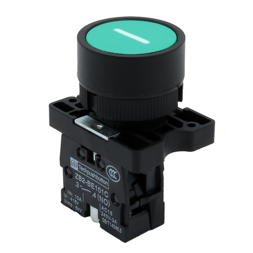 [4871] Botón Pulsador Push Button ZB2-BE101C NO  240V 10A Verde