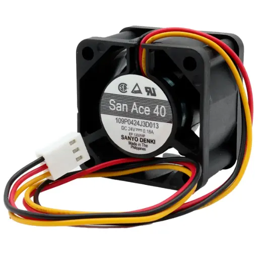 [5144] Ventilador Sanyo Denki SanAce40 109P0424J3D013 24V 0.18A 40mm x 40mm x 28mm Conector Blanco 3 Pines