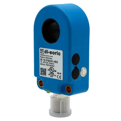 [5147] Sensor Inductivo de Anillo di-soric IR 15 PSOK-IBS 10V DC - 35V DC pnp 200mA NO/NC -25°C - +70°C