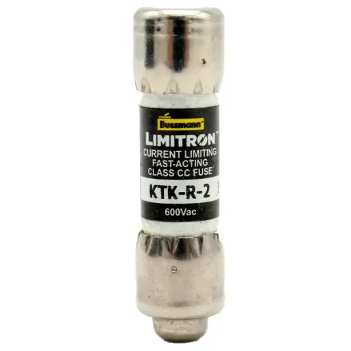 [5150] Fusible Cerámico Eaton Bussman Limitron KTK-R-2 600V AC 2A Clase CC Acción Rápida
