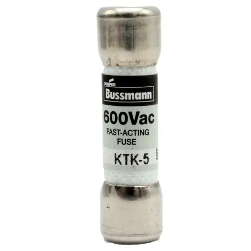 [5163] Fusible Eaton Bussman KTK-5 600V AC 5A Acción Rápida