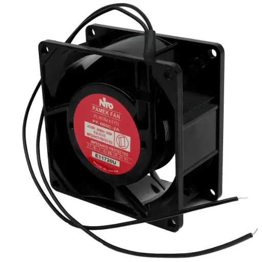 [5195] Ventilador Nito Pamek Fan PF-85C-2A 200V AC 0.05A 10W 80mm x 80mm x 38mm Con Cables