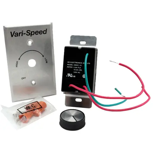 [5268] Controlador de Velocidad de Ventilador KB Electronics KBWC-15K 120V AC 5A Montaje en Pared