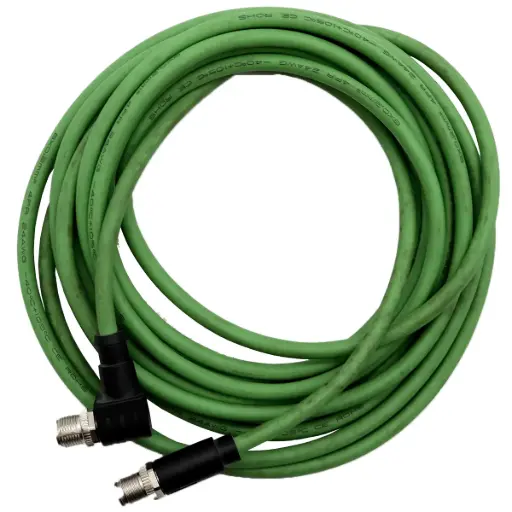 [5284] Cable M12 X-Code L 8 Pines Macho a M12 X-Code 8 Pines Macho 5M Recto Cat 5E Blindado