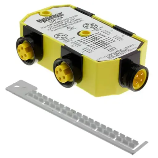 [5324] Caja de Distribución de Puertos Brad Harrison Molex 1300600065 DNAUX4000 24V 4 Puertos 4 Polos Cable Paralelo