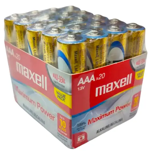 [5379] 20x Pila Batería Maxell AAA LR03 1.5V Alcalina