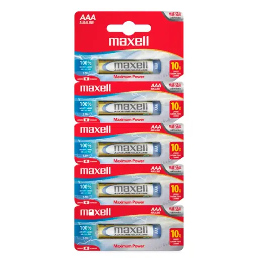 [5383] 5x Pila Batería Maxell AAA LR03 1.5V Alcalina