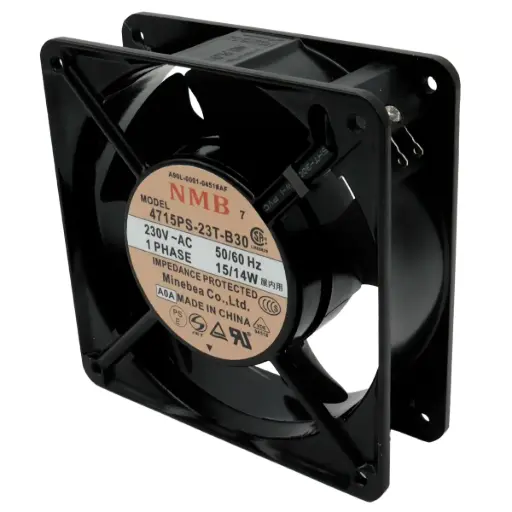 [5484] Ventilador NMB 4715PS-23T-B30 A0A A90L-0001-0451#AF 230V AC 50/60Hz 15/14W 1 Fase 120 mm x 120 mm x 39 mm 2 Pines