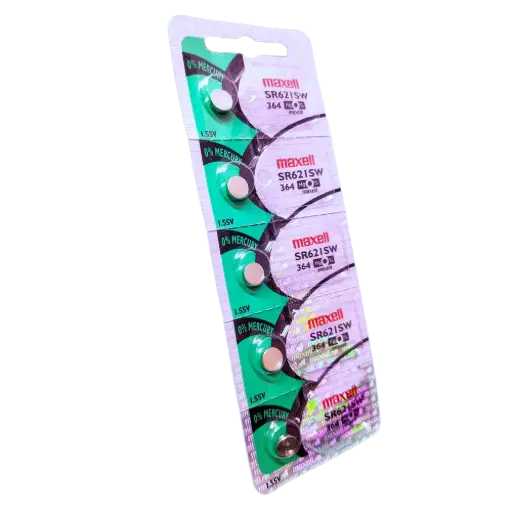 [5468] 5x Pila Batería Maxell SR621SW 1.55V 23mAh Tipo Botón Litio