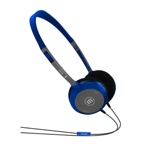 [5535] Audífonos Auriculares Maxell Ultra Livianos HP-200 On-ear Almohadillas de Espuma Con Micrófono Azul