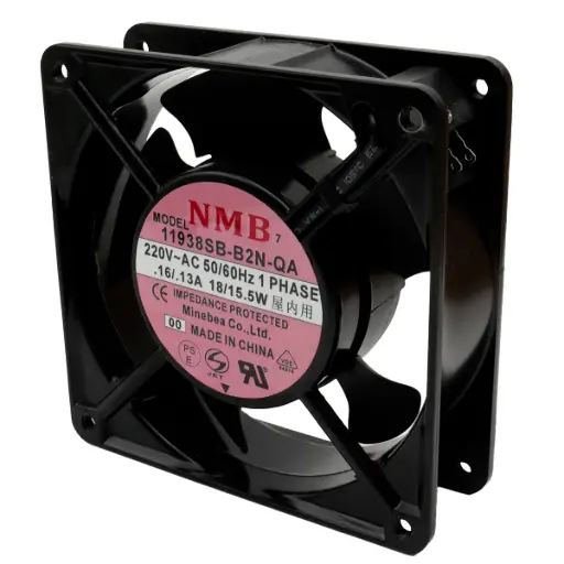 [5635] Ventilador NMB 11938SB-B2N-QA 00 220V AC 50/60Hz 0.16/0.13A  18/15.5W 120 mm x 120 mm x 38 mm 2 Pines