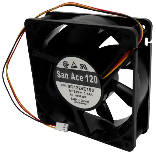 [5646] Ventilador Sanyo Denki SanAce120 9G1224E102 24V DC 0.34A 8.16W 120 mm x 120 mm x 38 mm Conector Blanco 3 Pines 3 Cables