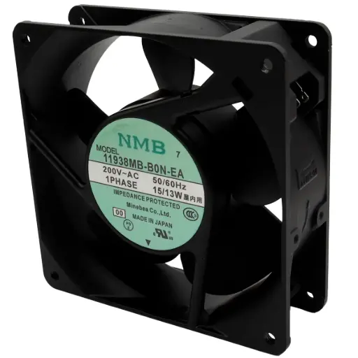 [5672] Ventilador NMB 11938MB-B0N-EA 00 200V AC 50/60Hz 15/13W 1 Fase 120 mm x 120 mm x 38 mm 2 Pines Japón