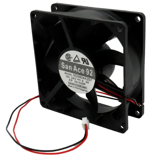 [5685] Ventilador Sanyo Denki SanAce92 9G0924A207 24V DC 0.3A 7.2W 92 mm x 92 mm x 32 mm Conector Blanco 2 Pines 2 Cables