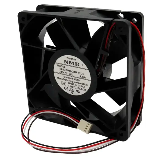 [5696] Ventilador NMB 12038VG-24R-CUE 01 24V DC 2A 120 mm x 120 mm x 38 mm Conector Blanco 4 Pines 4 Cables