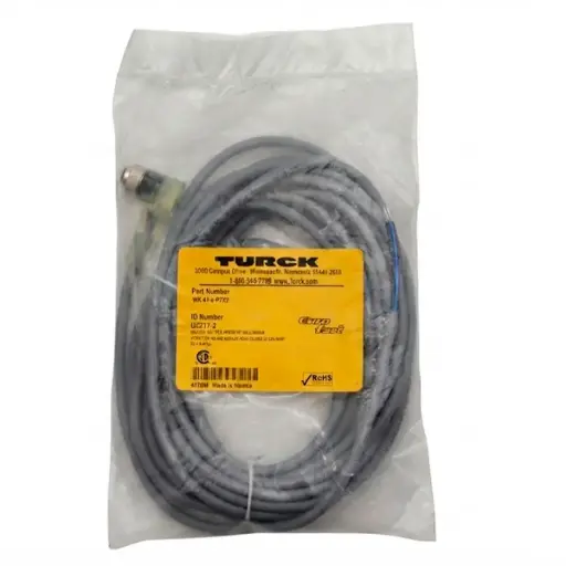 [5714] Cable Turck WK 4T-6-P7X2 U2217-2 30V 4A 6M 3 Conductores 1 Conector L M12  