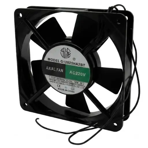 [5751] Ventilador Jiulong G12025HA2BT 220V AC 60Hz 0.10A 18W 120 mm x 120 mm x 26 mm 2 Cables