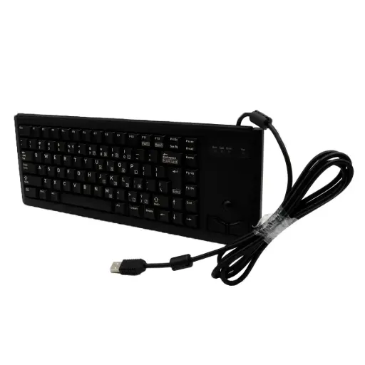 [5770] Teclado Compacto Cherry Ultraslim G84-4420LUBEU-2 Con Trackball Integrado USB Negro